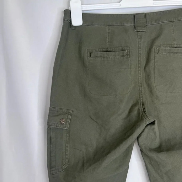 I Love Ronson Army Green Black Zippers Cargo Gorpcore Pants Size 6 - Picture 4 of 9